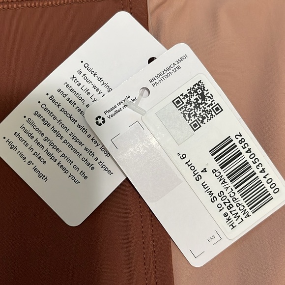 NWT- Lululemon - 4. Hike to Swim Short 6” - Picture 8 of 9